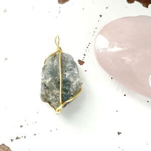 Wire Wrapped Labradorite Gemstone Pendant 1.75"
